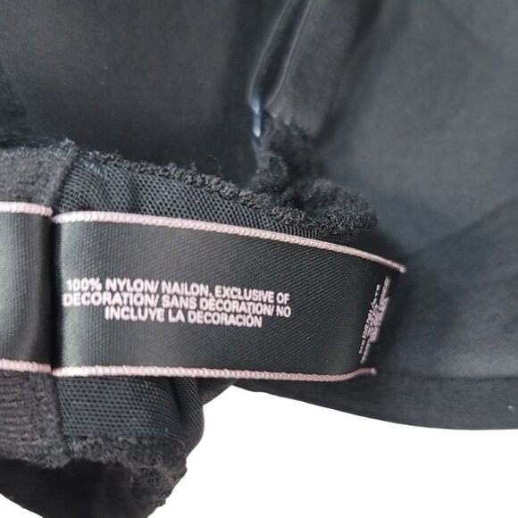 Victoria's Secret Underwire Demi Bra Black 38D Lace Overlay Light Padding Adj - Picture 10 of 10